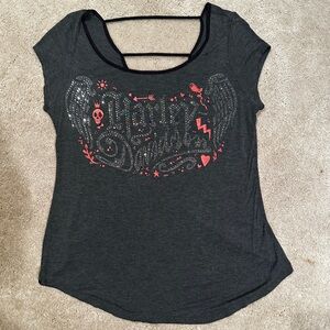 Women’s Harley Davidson rhinestone embellished top